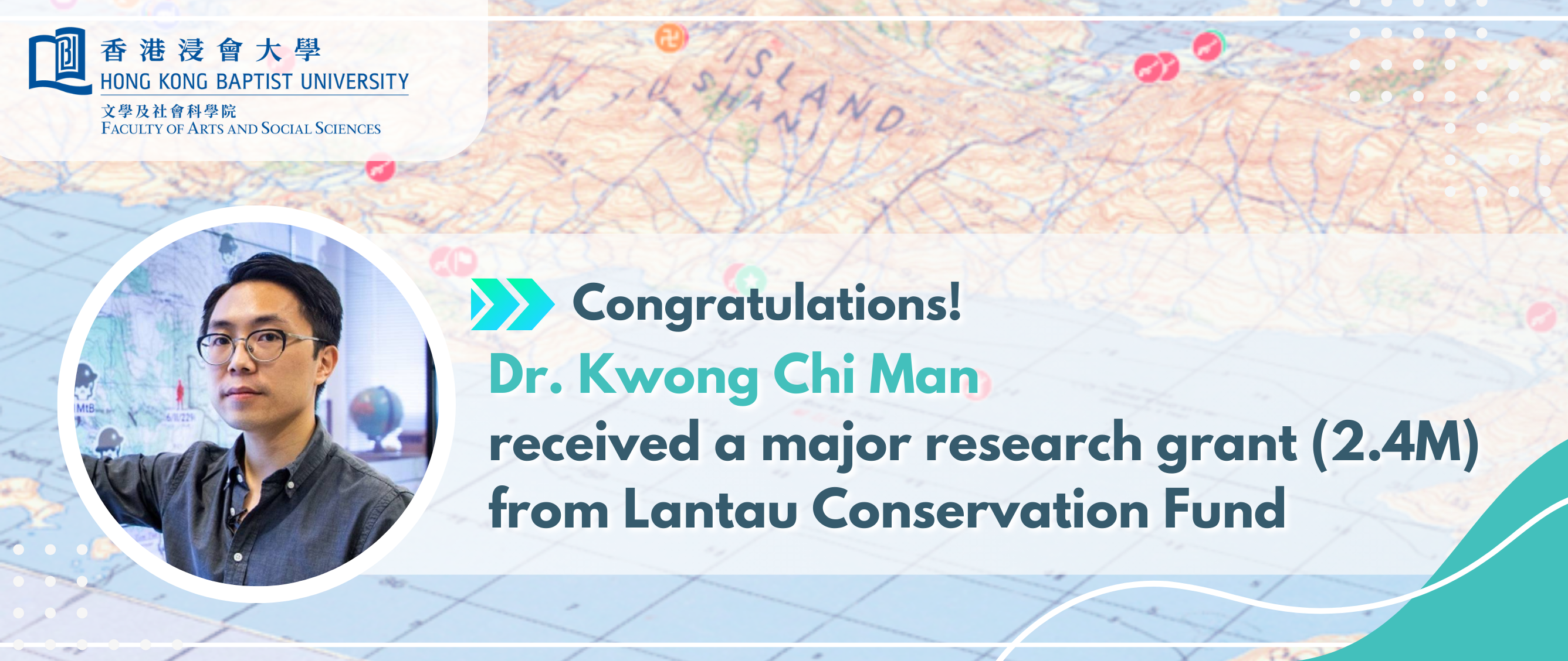 Congratulating Dr. Kwong Chi Man on receiving the Lantau Conservation Fund